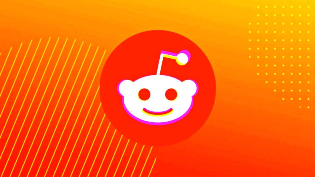 Keywords: "reddit logo, orange background