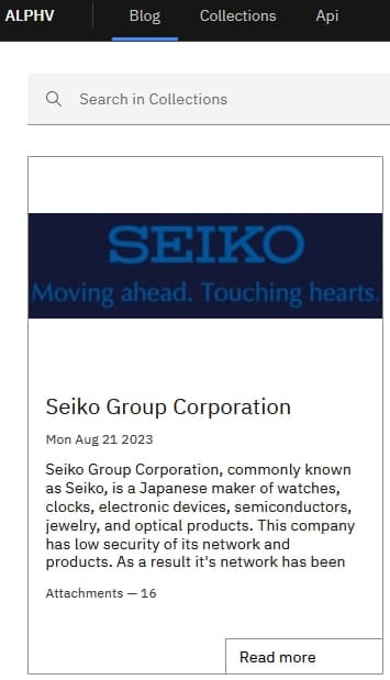 Breaking News: Seiko, the Iconic Japanese Watchmaker, Falls Victim to Ruthless BlackCat Ransomware Attack